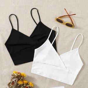 2 piece black and white size small shein tops